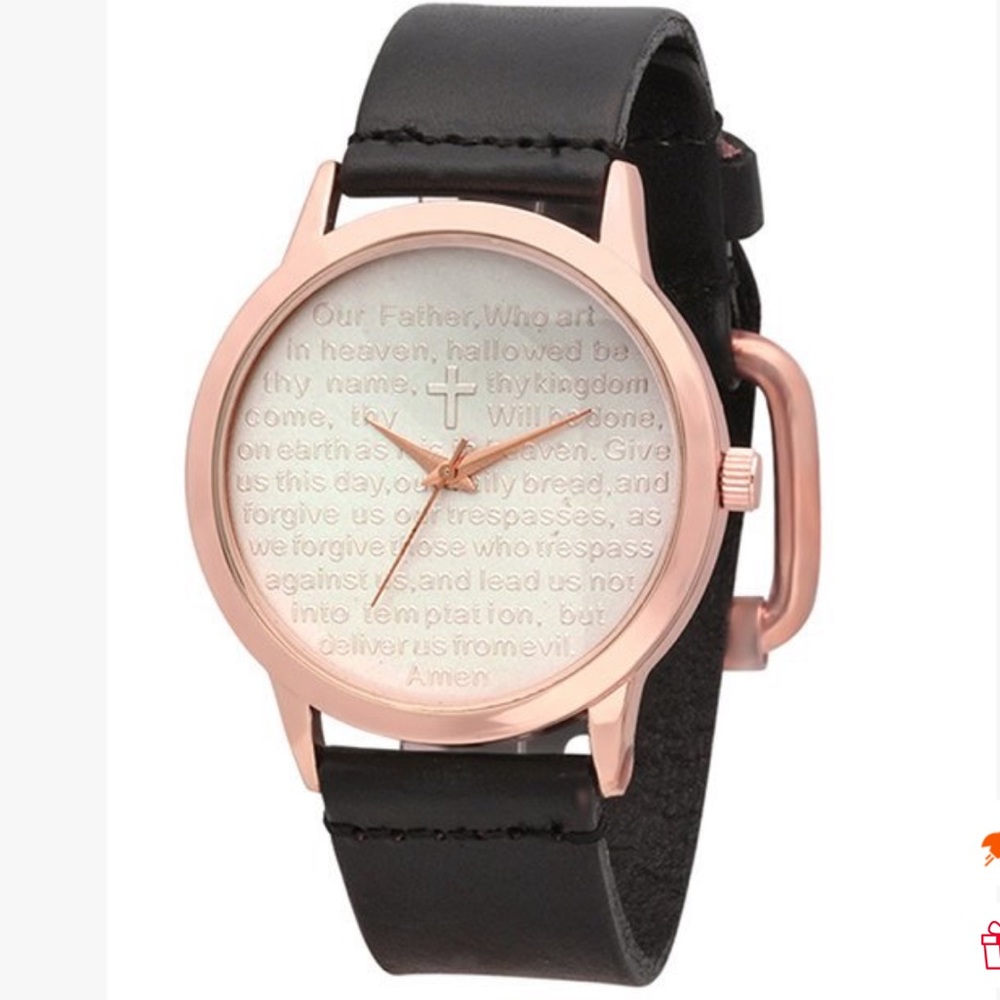 18k Rose Gold Plated ‘The Lords Prayer’ Band Watch